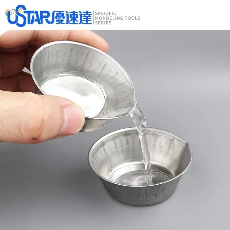 3pcs deep paint mixing cups with Ustar silver aluminum alloy pouring cup