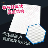 3pcs deglossing pads with white hexagonal dot pattern and raised bumps