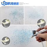 3pcs splashes airbrush accessory with silver gun and white nozzles for scale modeling tools