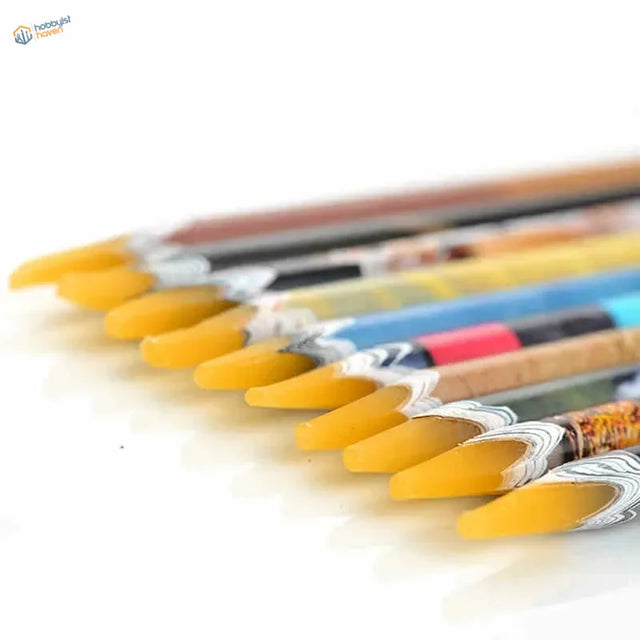 3pcs wax pencils with colorful reusable tips and paper wraps