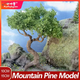 4-15cm scale mountain pine tree with twisted trunk for dioramas