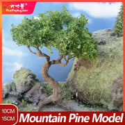4-15cm scale mountain pine tree with twisted trunk for dioramas