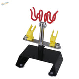 4 Mount Professional Airbrush Holder with red yellow wires on black base
