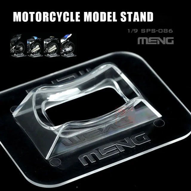 MENG 1/12 clear acrylic motorcycle display stand with meng branding