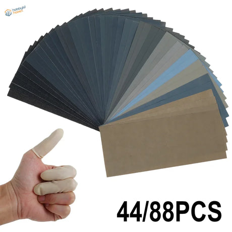 44/88pcs sand paper set #120-20000 with thumbs-up, precision hobby tools