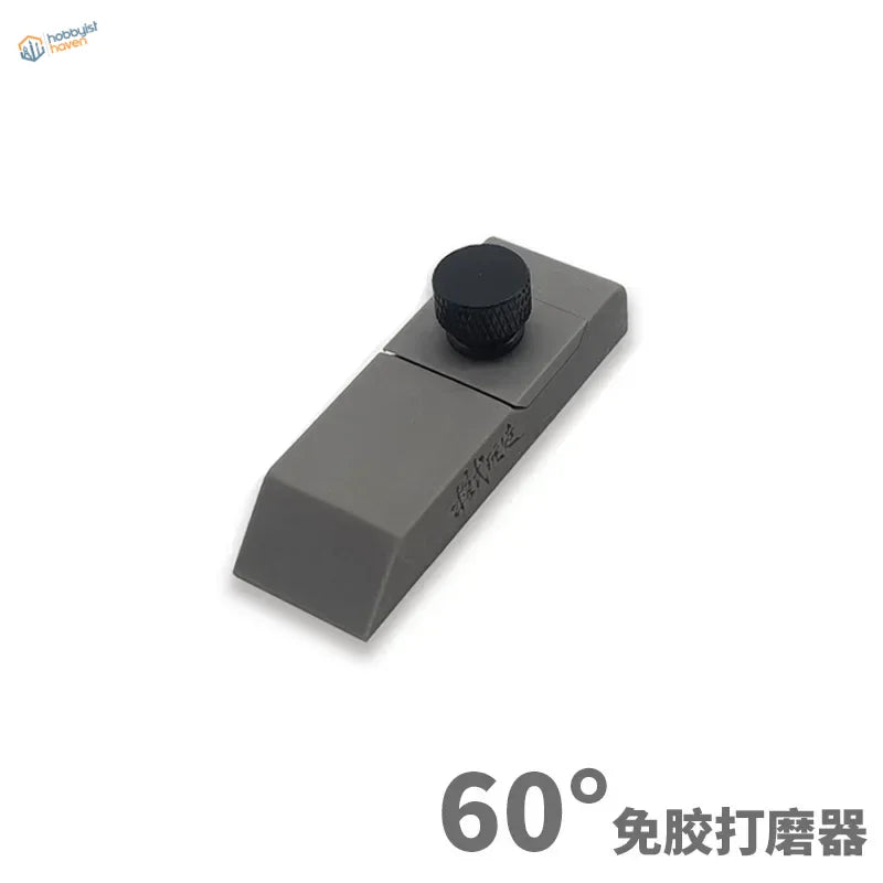 Gray 60-degree hand planer for sandpaper holder, scale modeling tool
