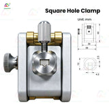 Nasedal sharpening jig square hole clamp with dimensions in mm