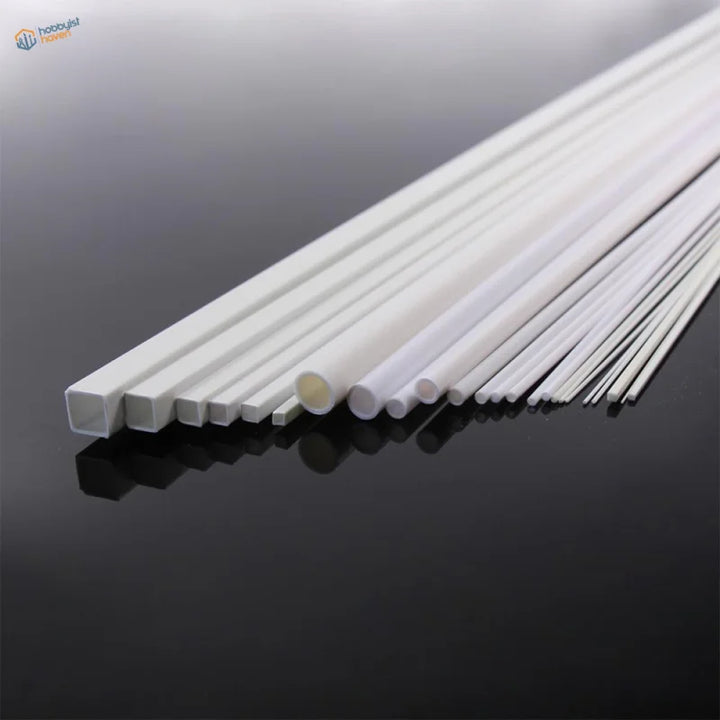48pcs Styrene Round Square Rods Scale Modeling | HobbyistHaven