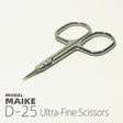 MAIKE D25 long tip precision scissors with polished steel handles and a needle-fine point