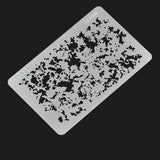 Silver rectangular camouflage stencil for streaking effects in scale modeling