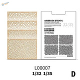 Three beige leopard camo craft paper marbling stencils for 1/32 1/35 models
