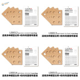 4pcs masking templates for wheel painting, brown stencil sheets in boxes