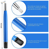 Blue and black brush pen with steel wire tip and triangular grip from 4pcs scratches effects brush pen set for scale modeling