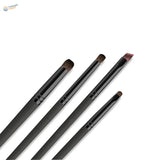 4pcs short bristle brushes with black handles and soft varying bristles