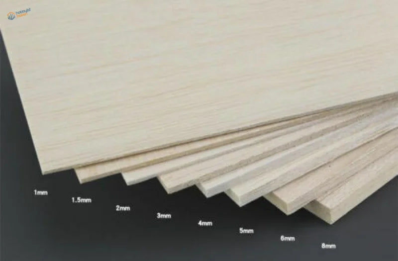 Stack of 1mm to 8mm balsa wood sheets for 5/10pcs pack