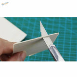 Metallic scissors cutting white paper for 1mm-8mm balsa wood sheets