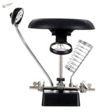 Black and silver LED magnifying glass soldering station with clamps holder