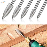 5 pcs wood carving solid carbide drill bit set with pointed tips