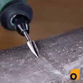 Green black solid carbide drill bit from 5 pcs wood carving drill bit set
