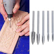 5 pcs solid carbide drill bit set with 5 metallic wood carving bits