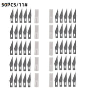 50-pack of hobby knife blades with protective caps
