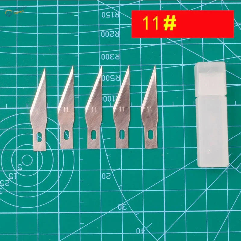 Pack of #11 hobby knife blades with storage case