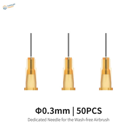 Three 0.3mm DSPiae wash-free airbrush replacement needles