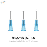 50 DSPIAE wash-free airbrush replacement needles, 0.5mm, set of 50