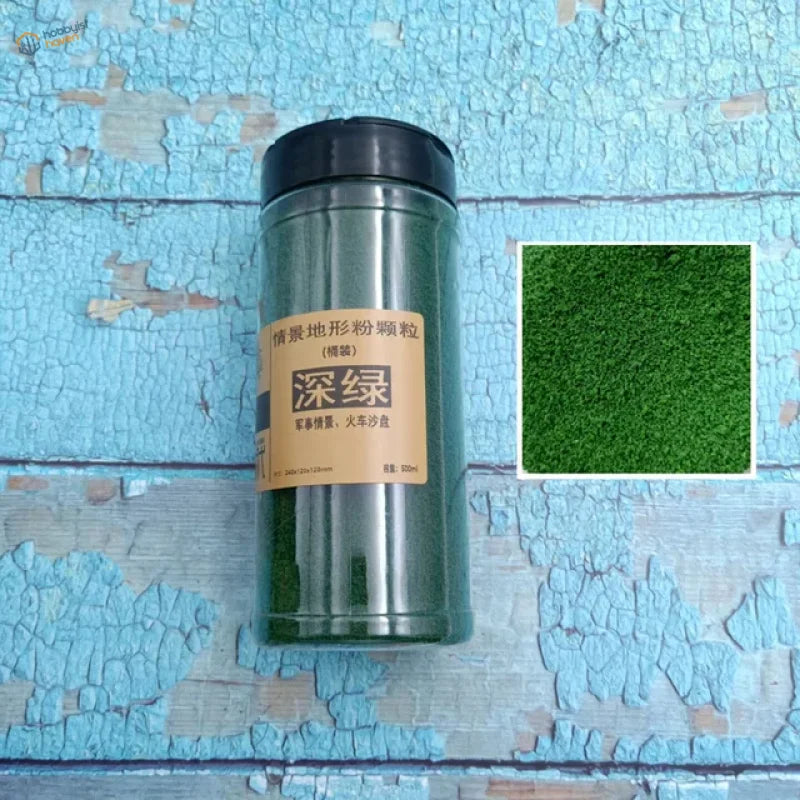 500ml tree grass powder in cylindrical container with black lid
