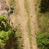 500ml tree grass powder: detailed miniature dirt path with greenery and rocks
