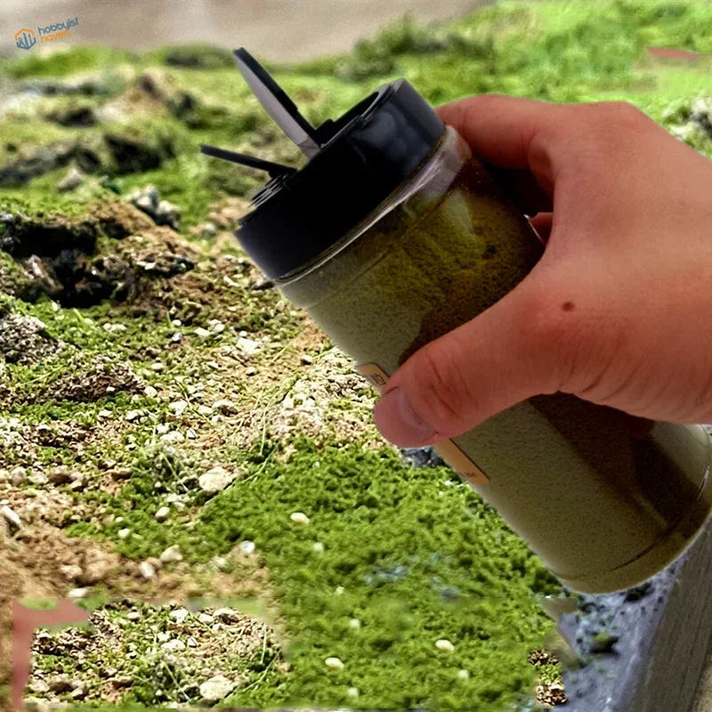 500ml tree grass powder in clear shaker with black flip-top lid