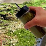 500ml tree grass powder in clear shaker with black flip-top lid