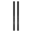 Two sleek matte black DSPIAE AT-FX DLC coated stainless steel strips with engravings
