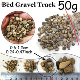 50g bag of ballast gravel rocks in natural earthy tones, 0.6-1.2cm stones