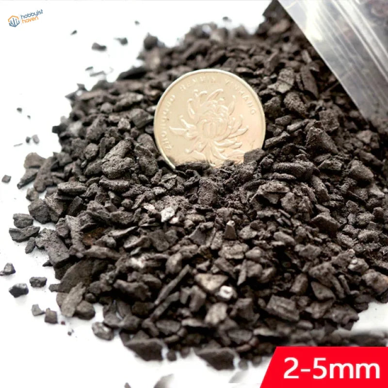Dark brown miniature rocks, 2-5mm rough granules in 50g bags for scale modeling