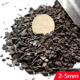 Dark brown miniature rocks, 2-5mm rough granules in 50g bags for scale modeling