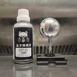 50ml bottle of silver electroplated mirror-chrome base paint for scale models