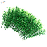 Realistic miniature bamboo plants: green artificial stalks with leafy tops, 50pcs 6-15cm