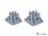 Gray 1/35 3D-printed hands set with rock gestures for scale modeling tools