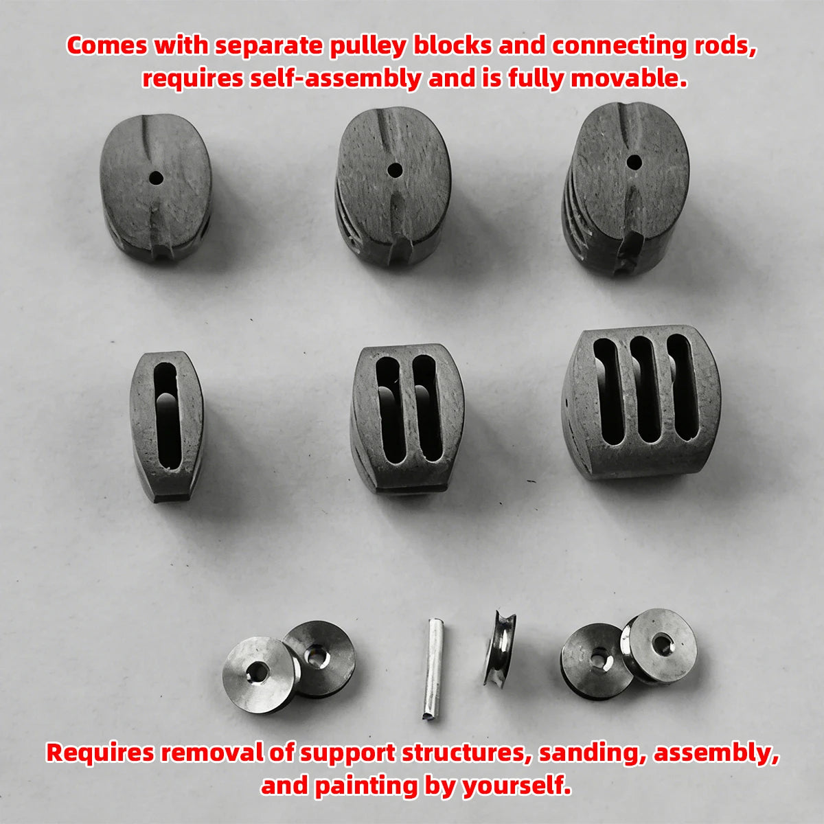 Cormake 3D-Printed Rigging Pulleys for Ship Models