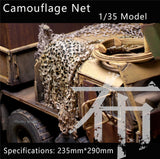 Tan camouflage net with mesh for 1/35 scale modeling tools