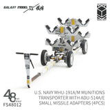 Silver 3D-printed Galaxy Model 1/48 U.S. Navy munitions transporter