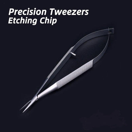 Precision tweezers for flat pieces in scale modeling, fine pointed tips