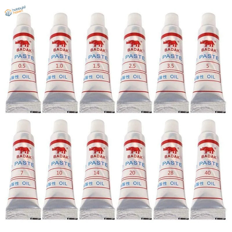 Ten Badak 5g sanding polishing paste tubes for precision hobby tool on delicate parts