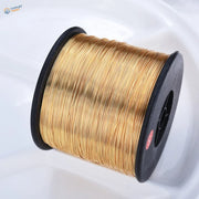 5m 0.3~0.8mm brass steel wire spool, gold-colored neatly wound