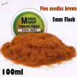 5mm brown turf pine needles static grass in Manual Moment container