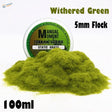5mm withered green static grass pile in 100ml container