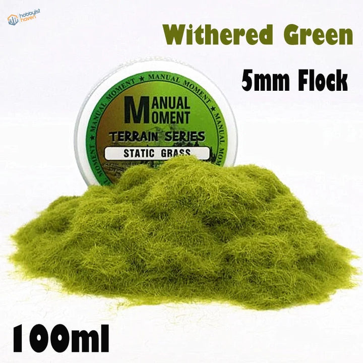 5mm Withered Green Static Grass – Dry Meadow Effect – HobbyistHaven