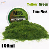 5mm yellow green static grass, 100ml flock from Manual Moment Terrain series
