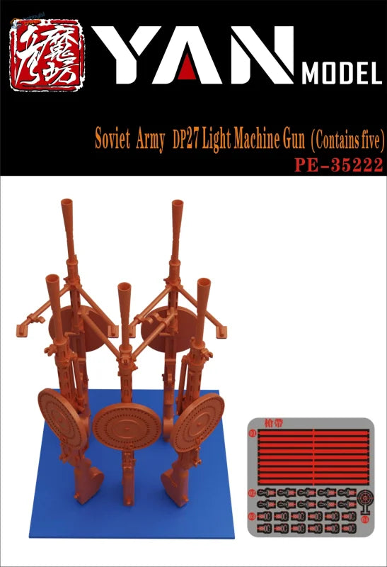Set di 5 pezzi di mitragliatrice leggera DP-27 sovietica in scala 1/35